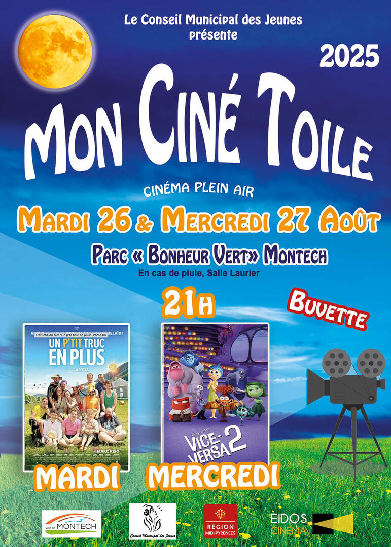Ciné Plein Air à Montech " Un p'tit truc en plus "_Montech