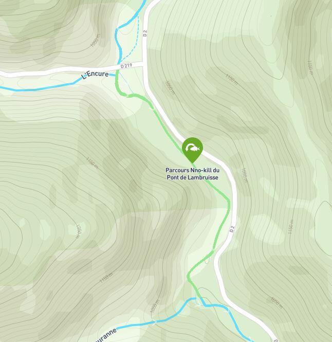 Parcours de pêche no-kill du pont de Lambruisse