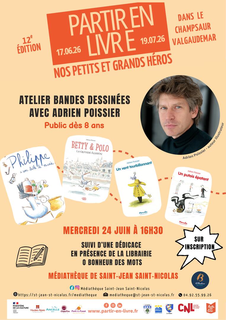 Atelier BD avec Adrien Poissier - Partir en Livre_Saint-Jean-Saint-Nicolas