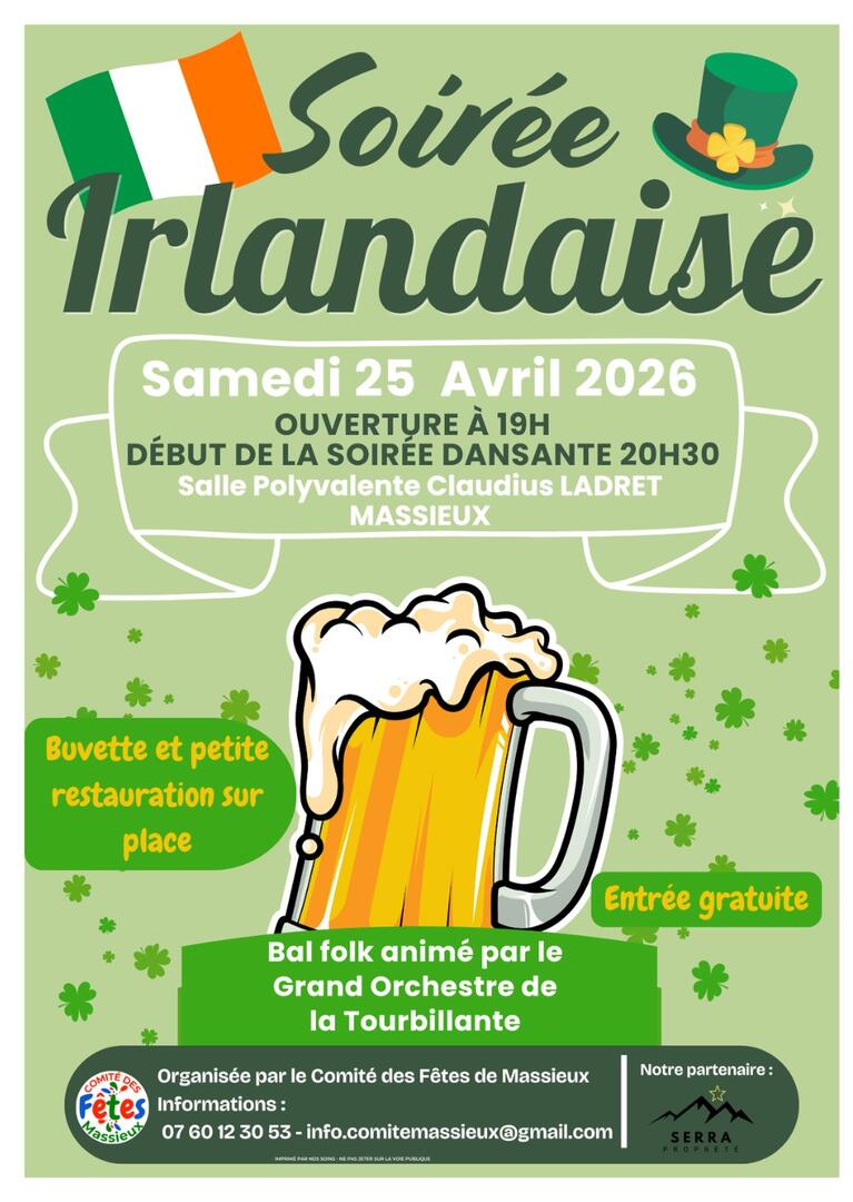 Soirée Irlandaise avec le grand orchestre de La Tourbillante_Massieux
