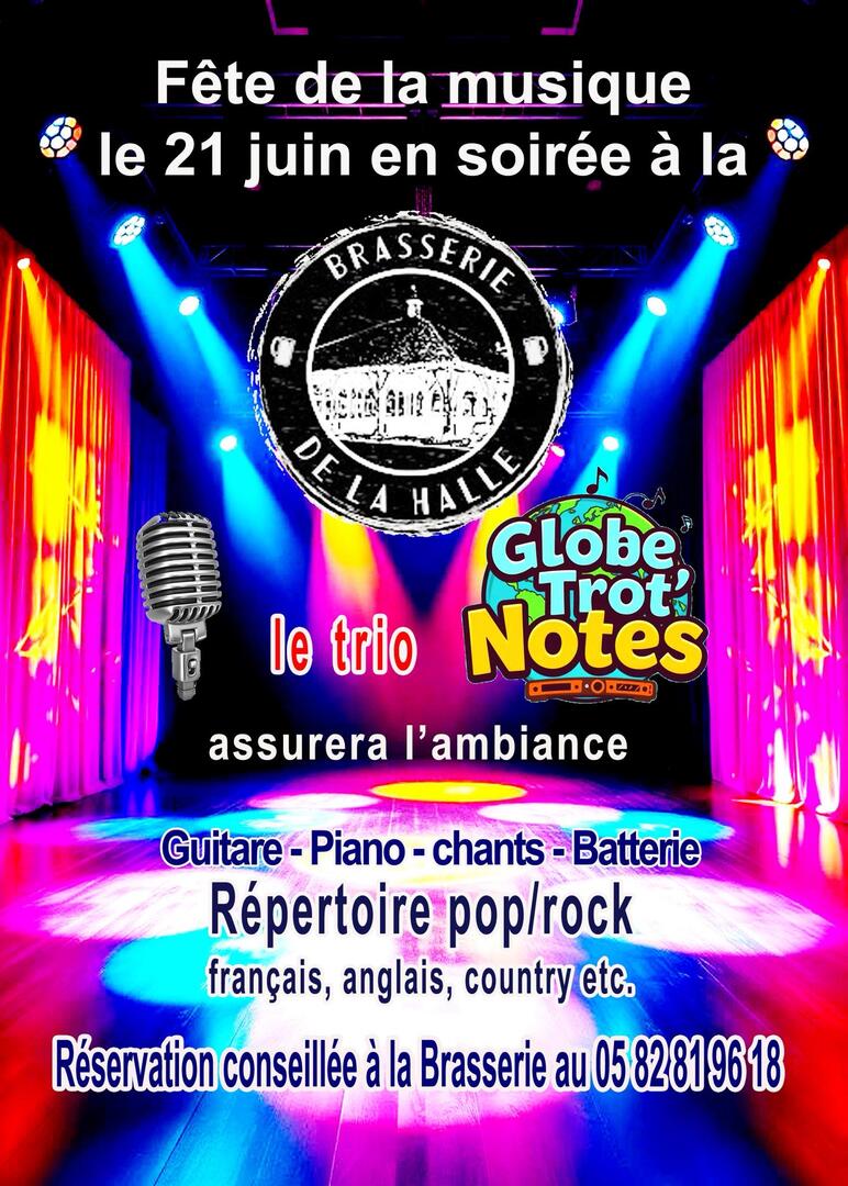 Repas-concert- Fête de la musique avec Globes Trot Note_Beaumont-de-Lomagne