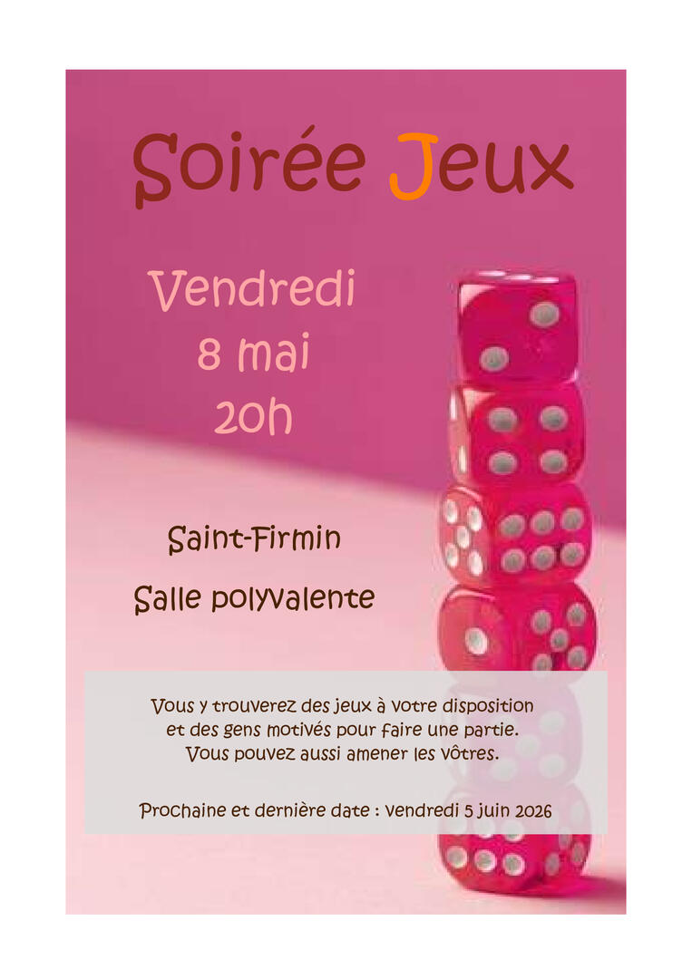 Soirée jeux à Saint-Firmin