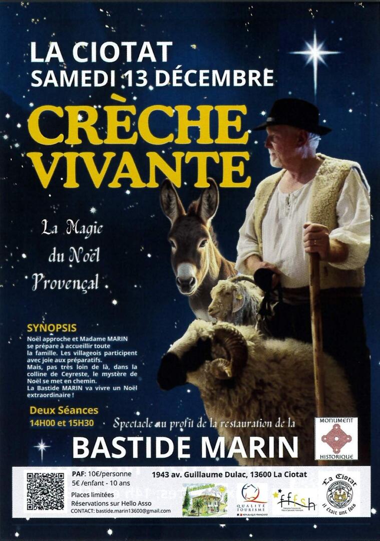 Spectacle de Crèche Vivante La Magie du Noël Provençal à la Bastide Marin_La Ciotat