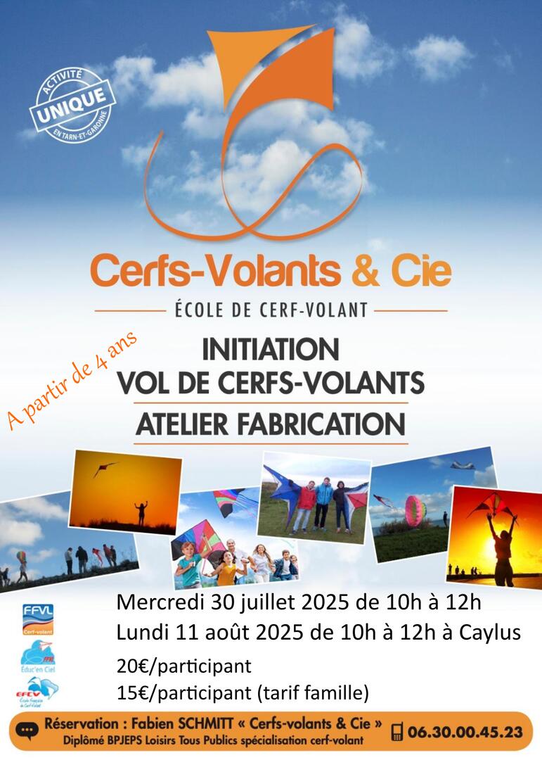 Affiche atelier cerf-volant
