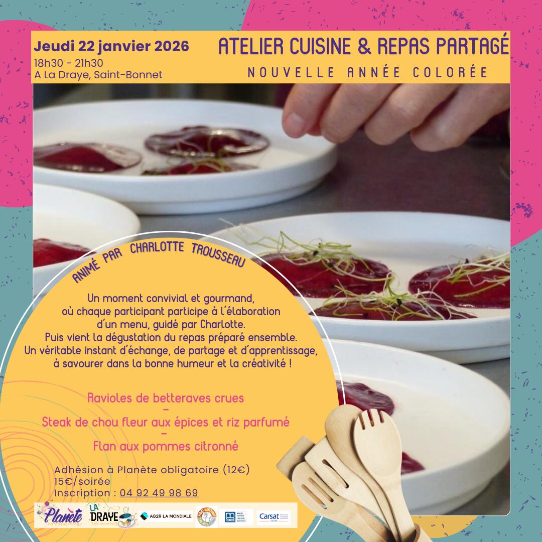 Atelier cuisine et repas partagé