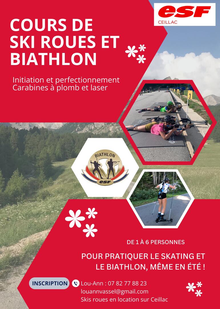 Cours de ski-roues et biathlon_Ceillac