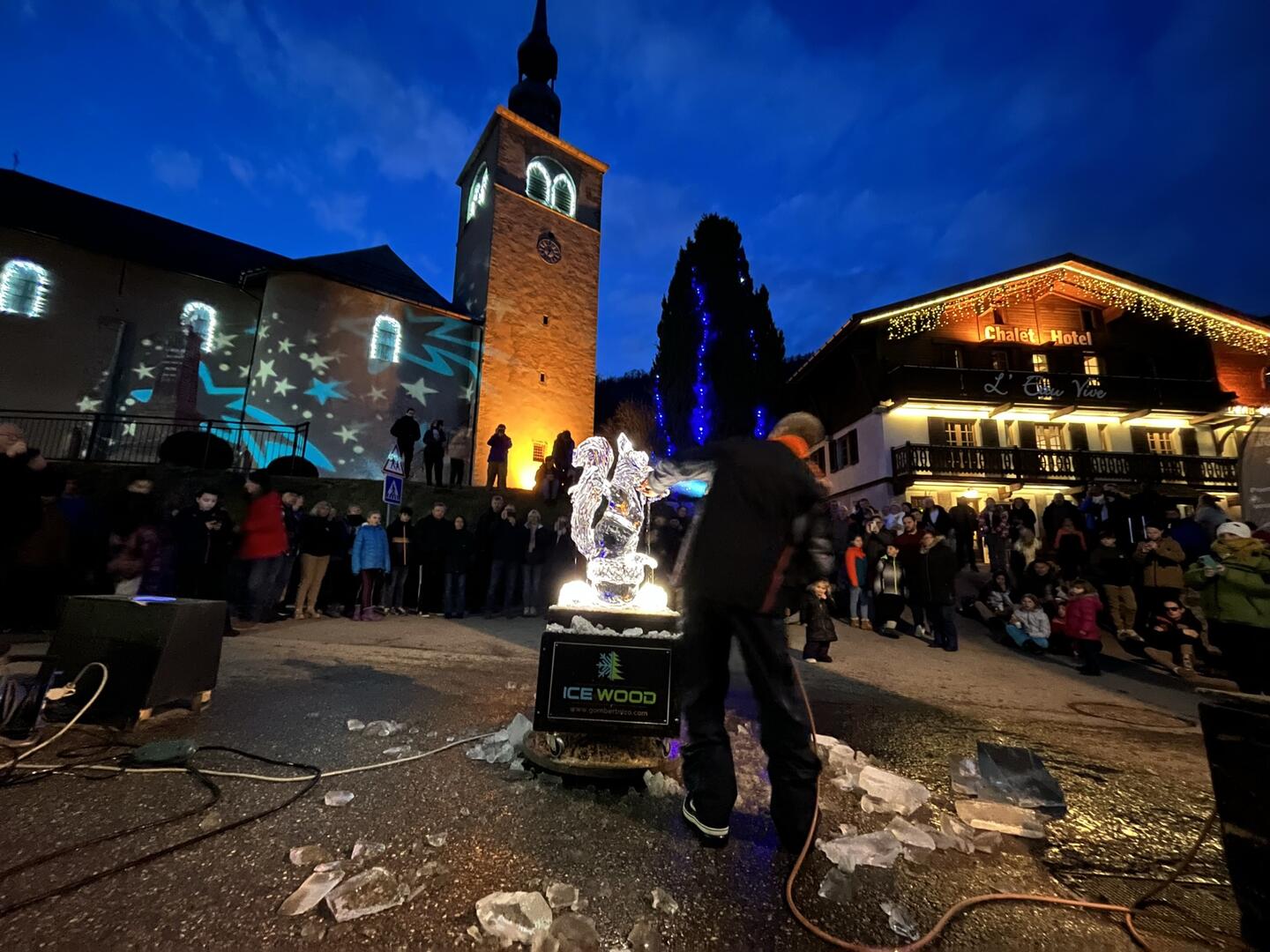 Sculpture sur glace