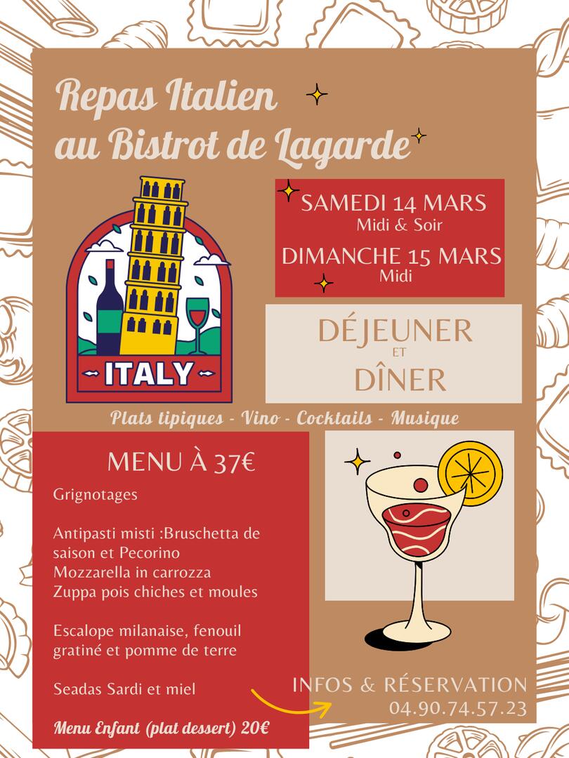 Menu italien