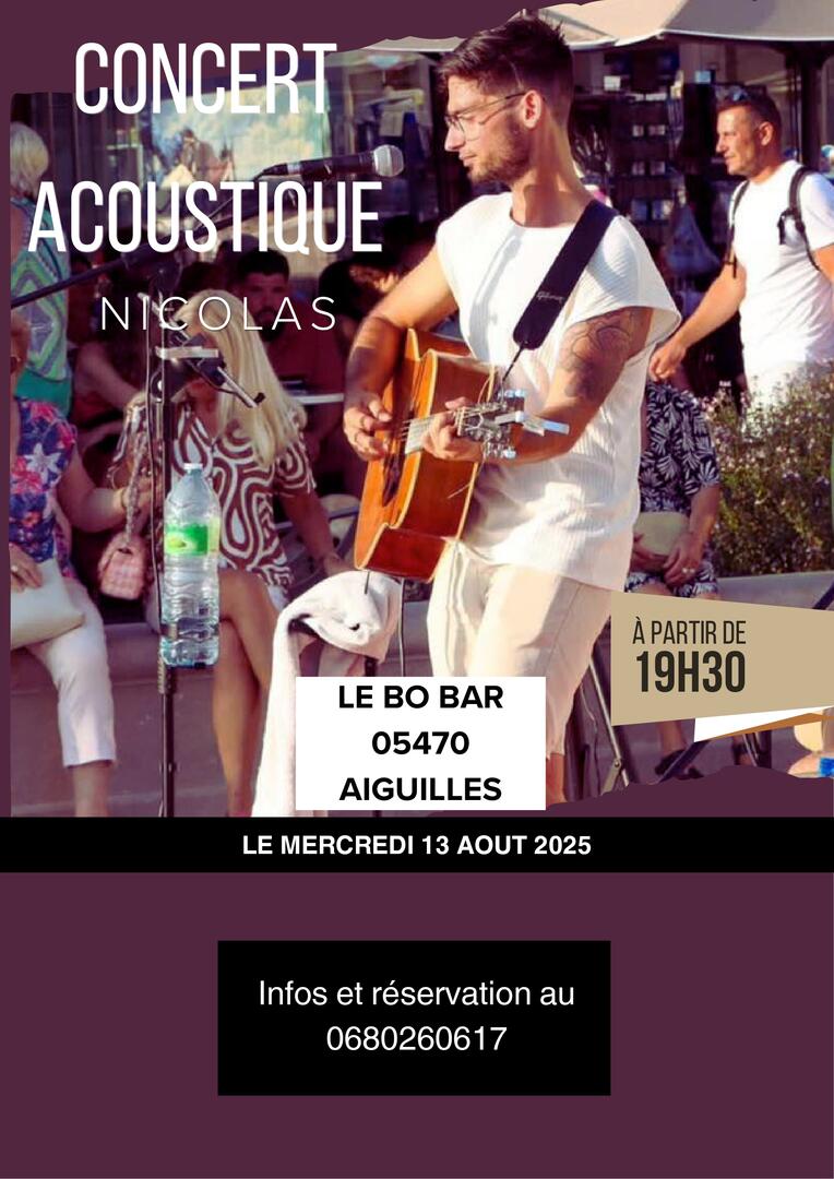 Soirée repas concert au Bô Bar, Aiguilles