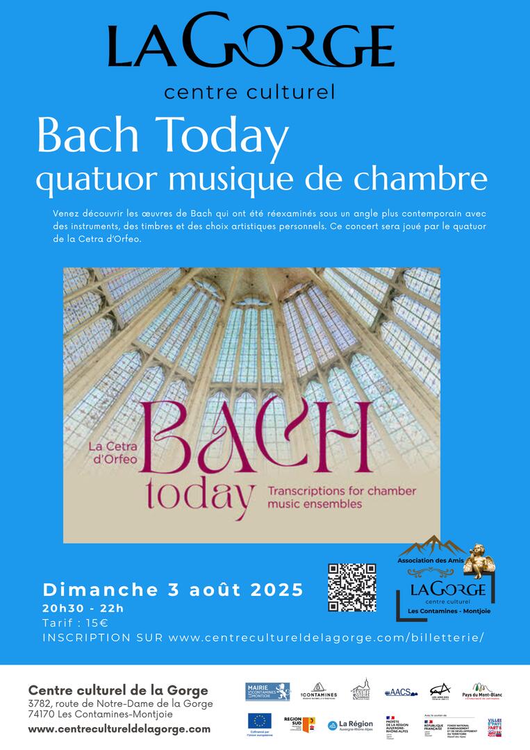 Concert "Bach Today" Quatuor de musique de chambre au Centre Culturel de la Gorge_Les Contamines-Montjoie
