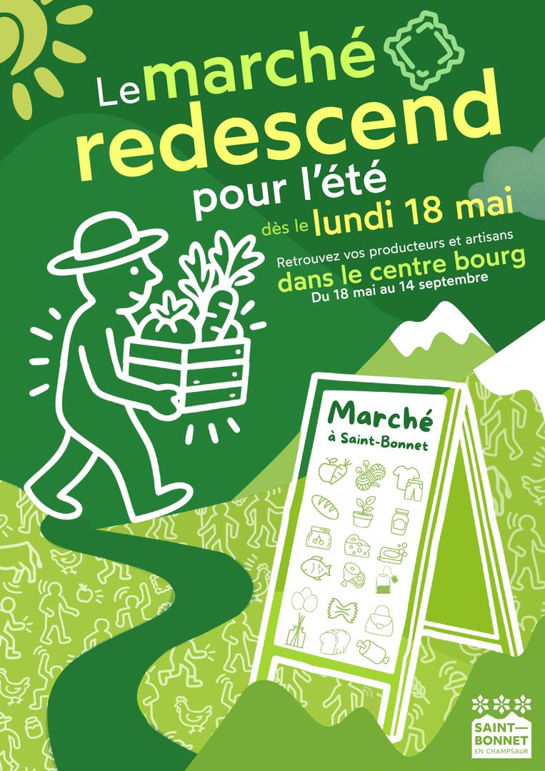 Marché hebdomadaire St Bonnet-en-Champsaur
