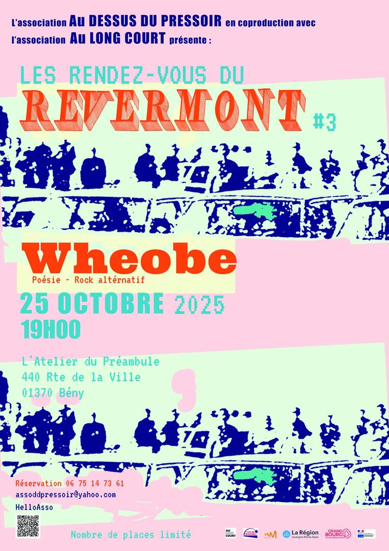 Affiche_WHEOBE - les rendez vous du Revermont à l'Atelier du Préambule_Bény