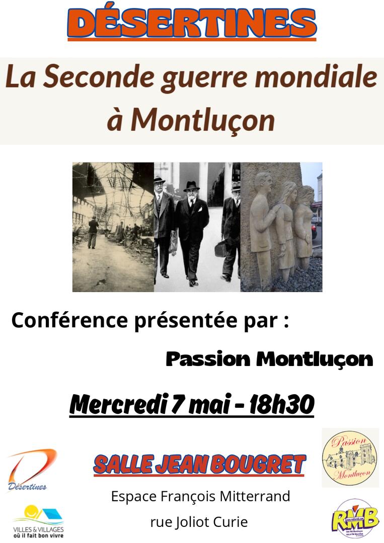 Conférence : La Seconde Guerre Mondiale à Montluçon_Montluçon