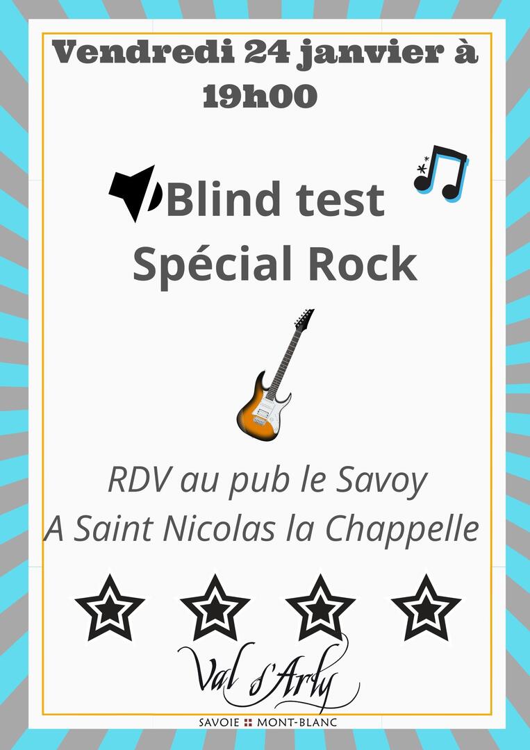 Blind test rock