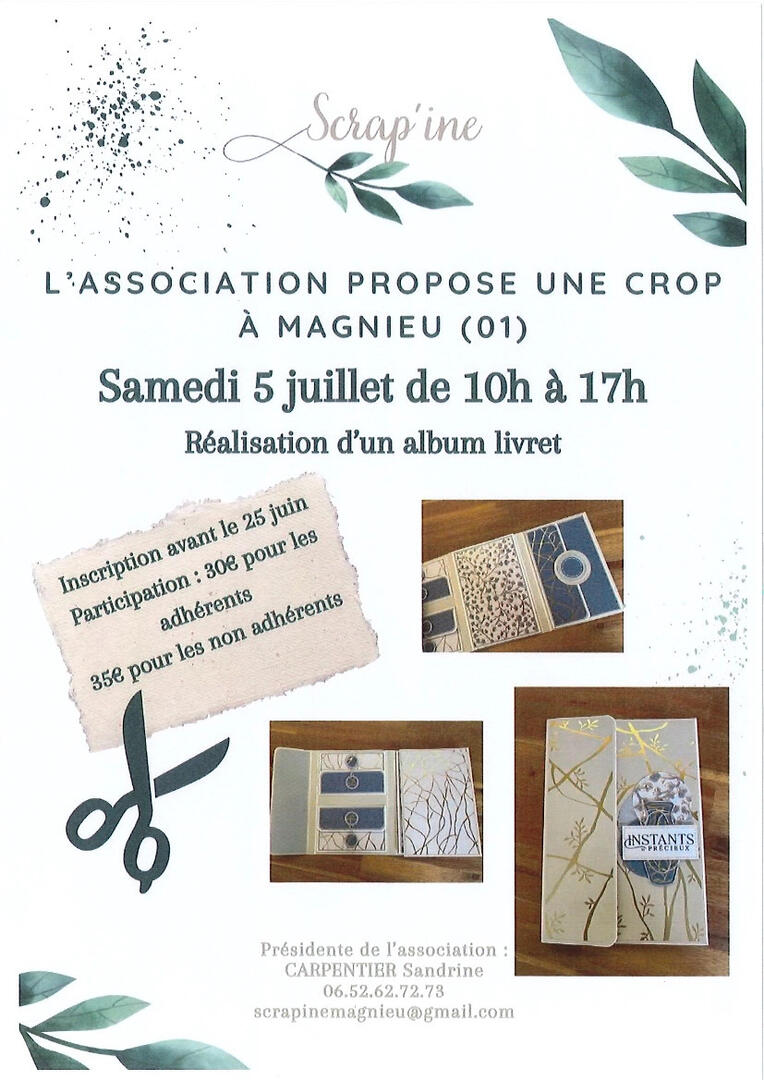 Atelier de scrapbooking : réalisation d'un album livret_Magnieu