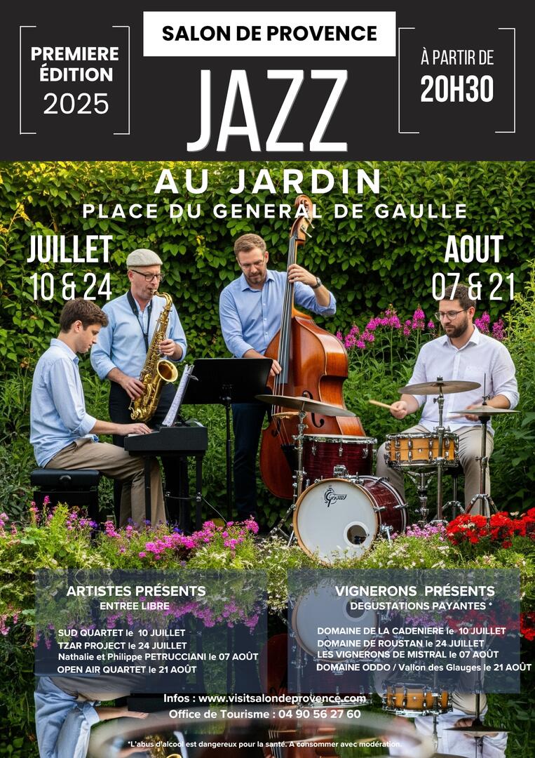 Jeudi Jazz au Jardin - SUD Quartet_Salon-de-Provence