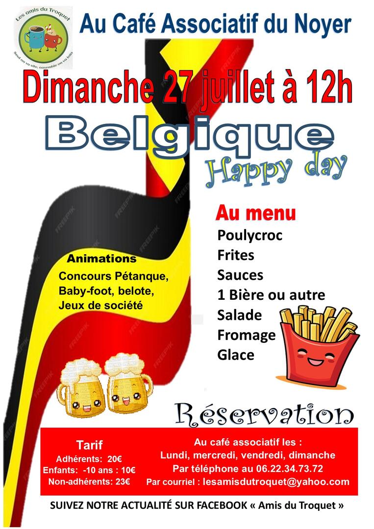 Belgique Happy Day, association les amis du troquet