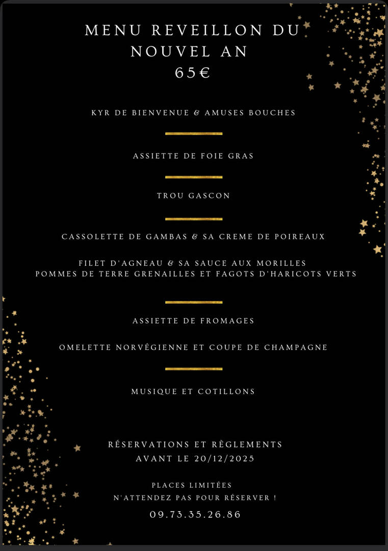 Réveillon au restaurant "O bon vivant"_Faudoas