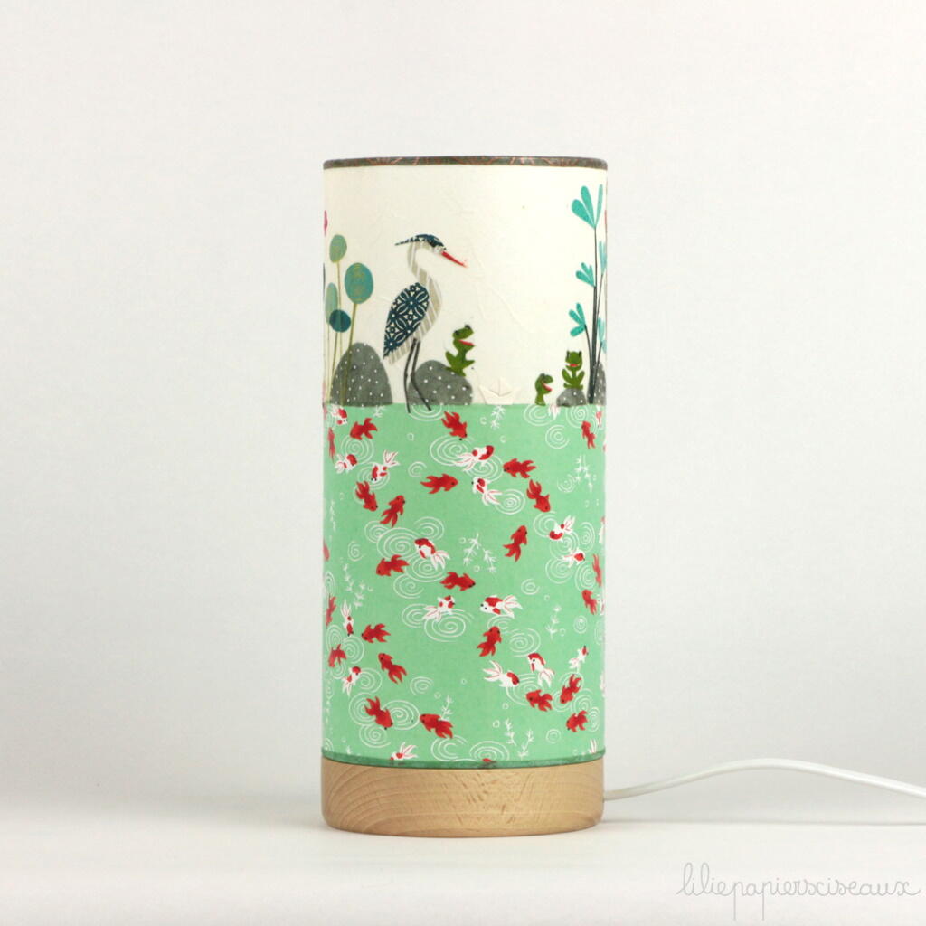 lampe art du papier japonais découpé