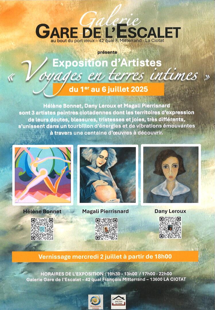 Exposition de peintures Voyages en Terres Intimes_La Ciotat