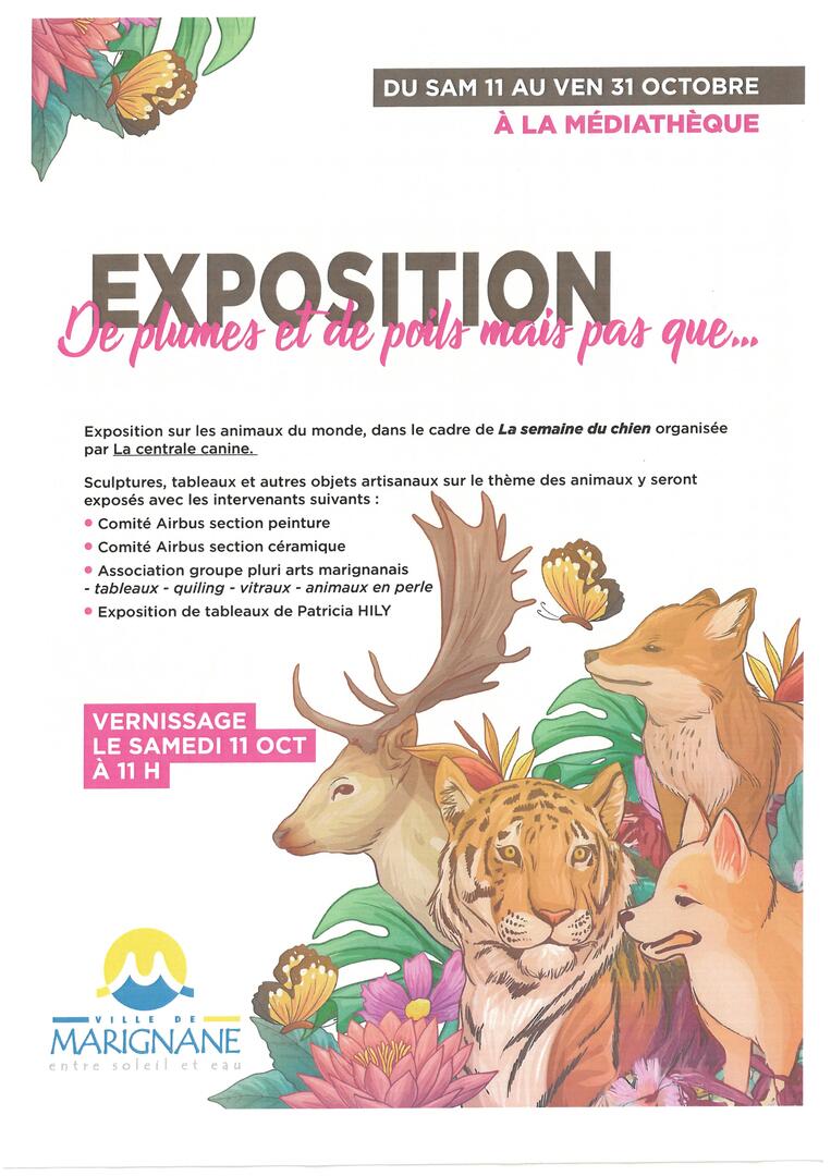 Exposition : De plumes et de poils mais pas que..._Marignane