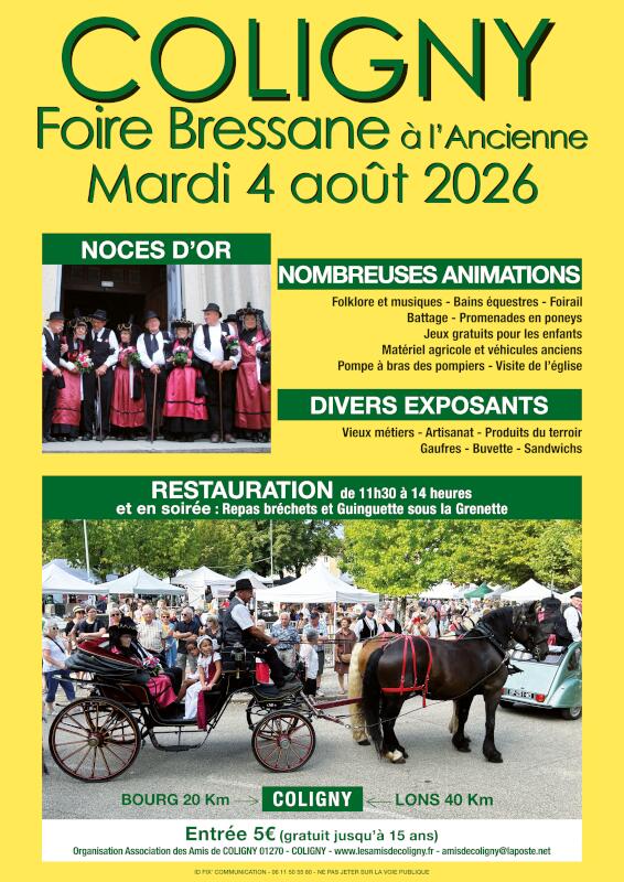 Affiche Foire de Coligny 2026