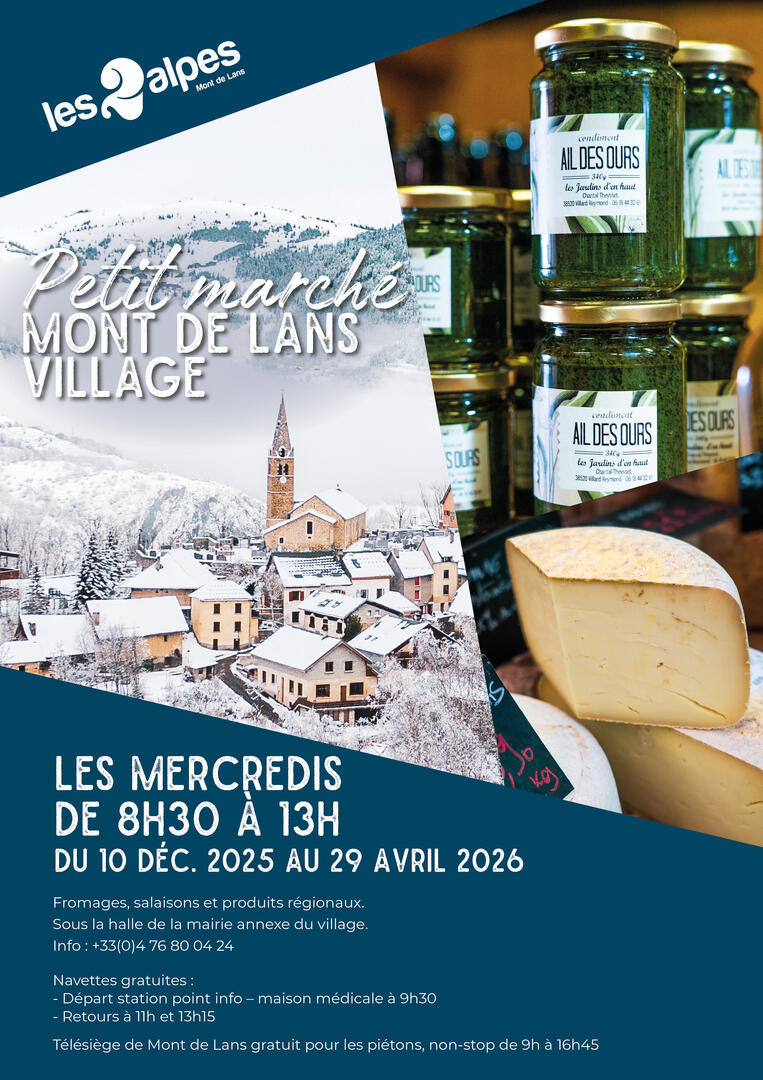 Le petit Marché de Mont-de-Lans_Les Deux Alpes