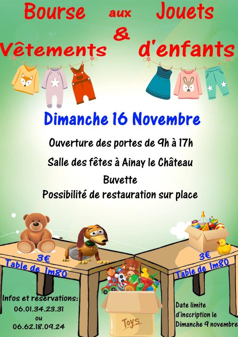 Bourse aux jouets et aux vêtements_Ainay-le-Château