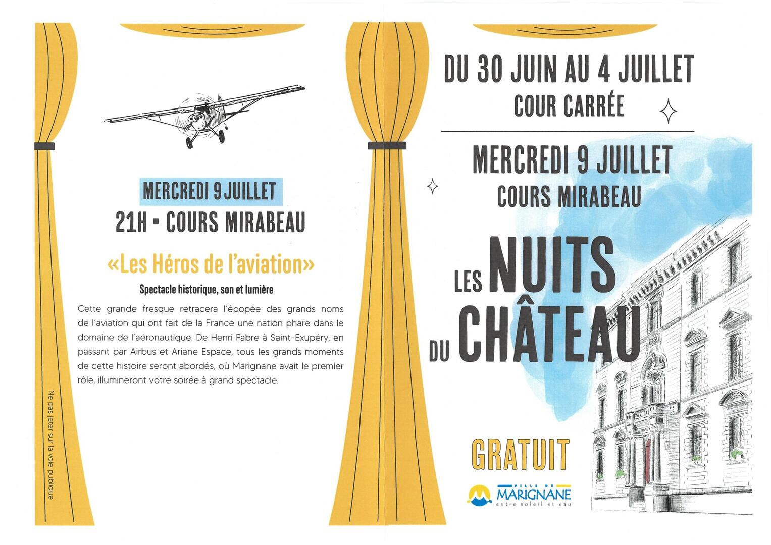 Spectacle historique son et lumière : Les héros de l'aviation