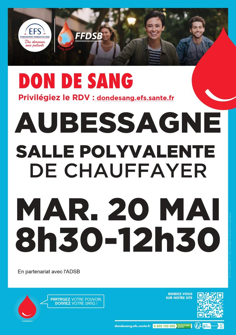Don du sang à Aubessagne