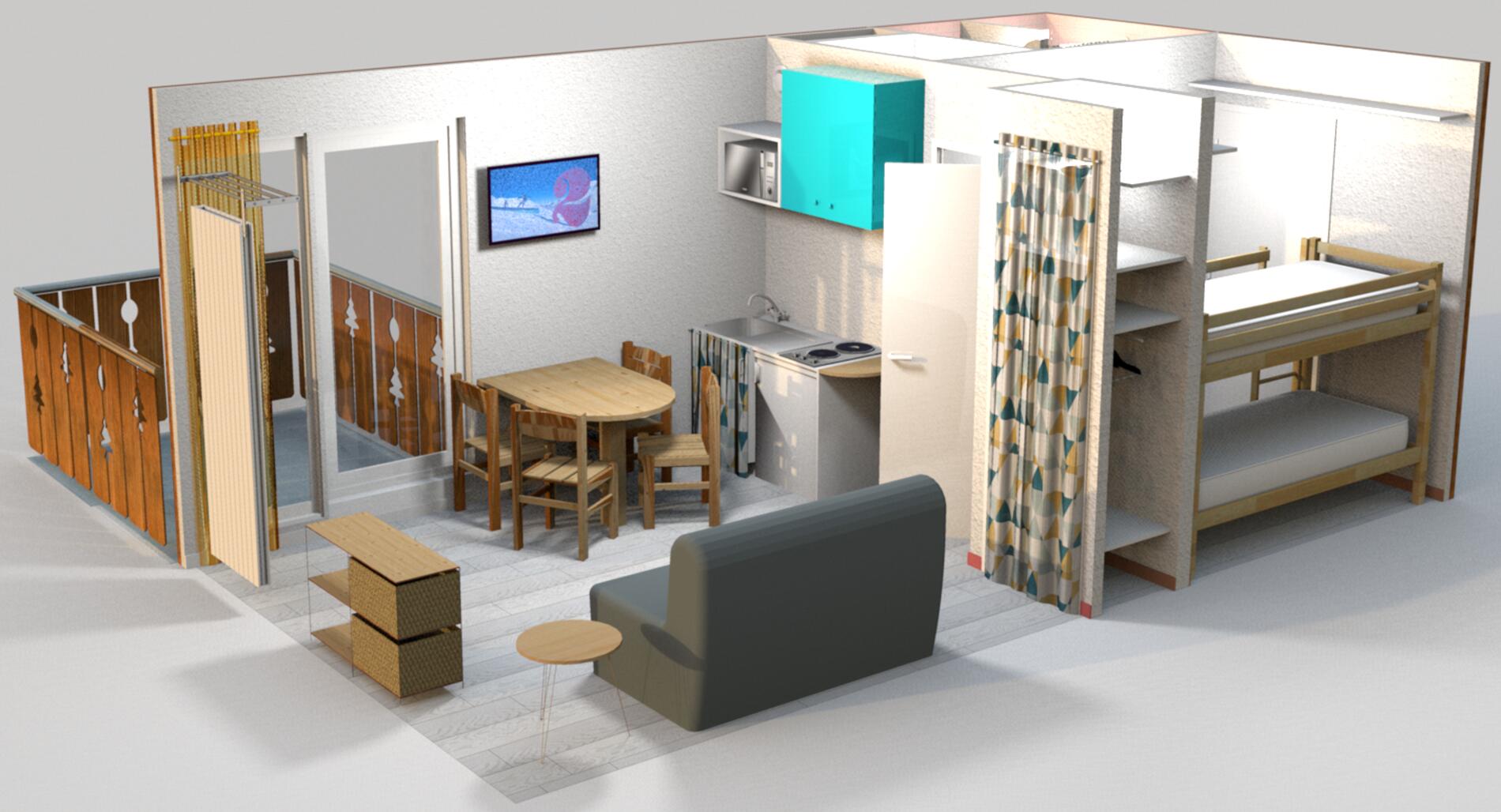 L'ALPHERATZ G73 Appartement 4 personnes