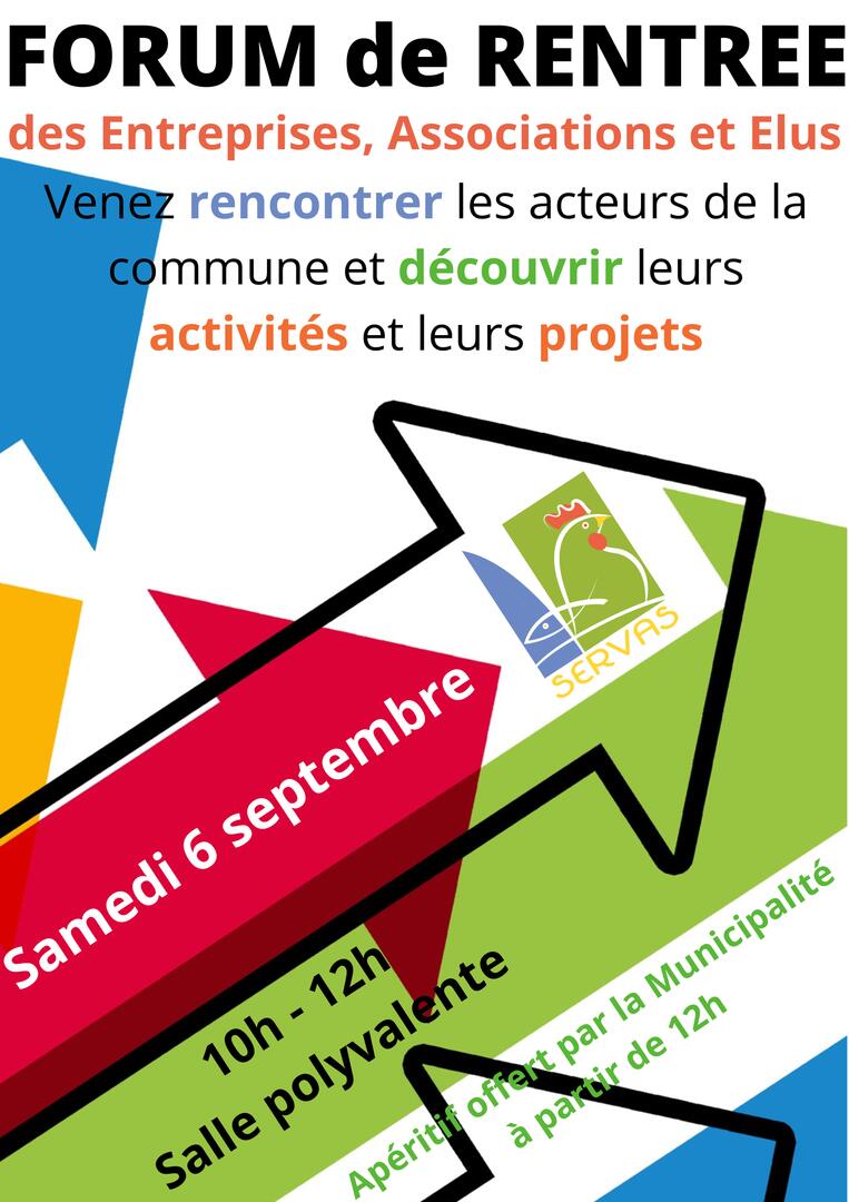 Affiche_Forum de rentrée des Entreprises, Associations et Élus_Servas