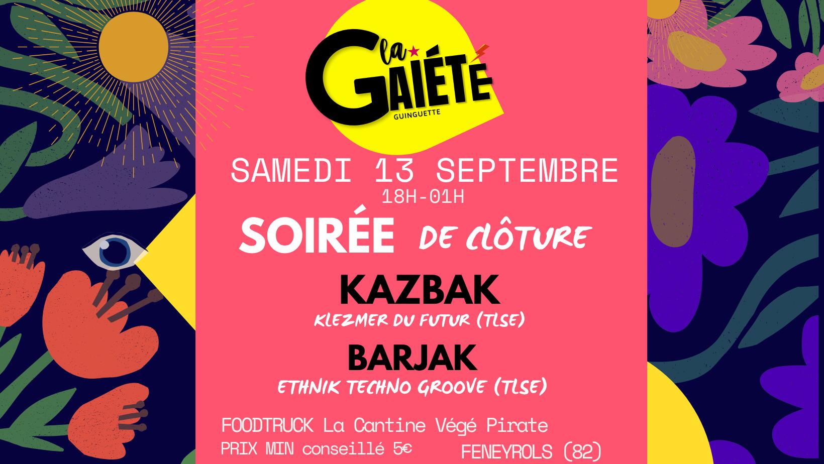 SOIREE DE CLÔTURE La Gaieté Guinguette CONCERT DJ SET