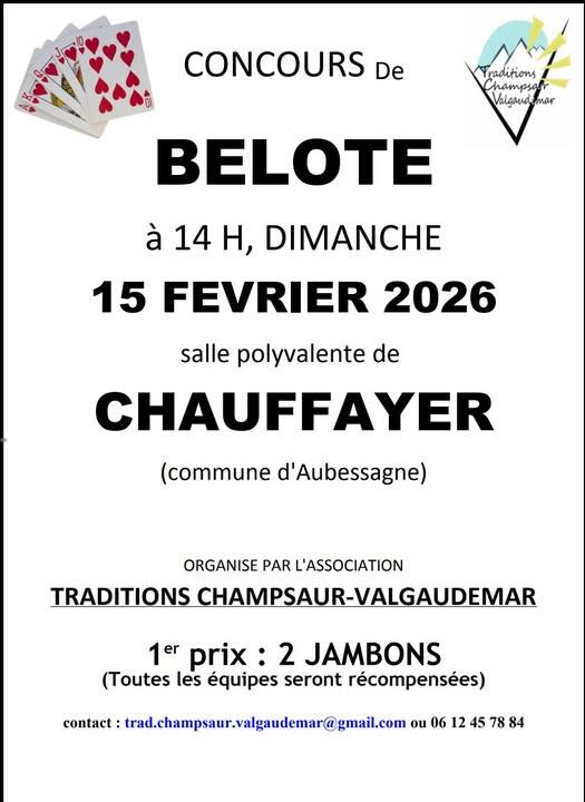Concours de belote à Aubessagne