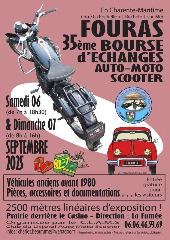 35 ème bourse d'échanges Auto, Moto, Scooter._Fouras-les-Bains