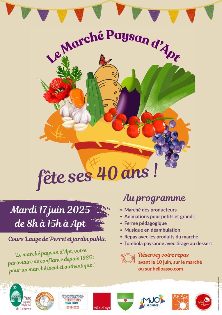 Journée festive pour les 40 ans du Marché paysan d'Apt_Apt