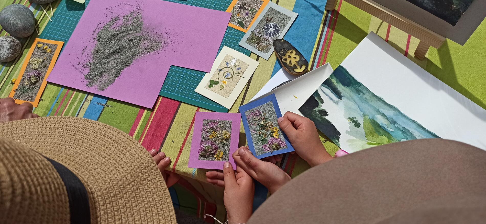 Cartes végétales ensablées