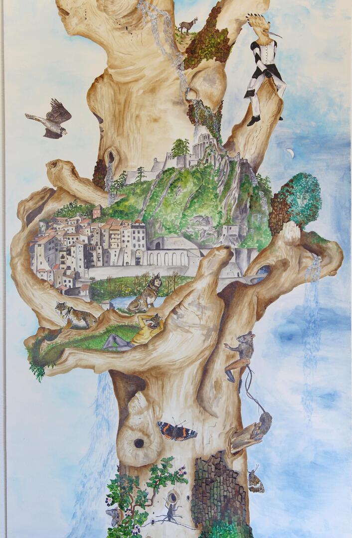 Exposition peinture et encres" Les corps perspectives"_Saint-Léger-les-Mélèzes