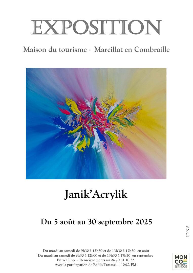 Exposition Janik' Acrylik_Marcillat-en-Combraille