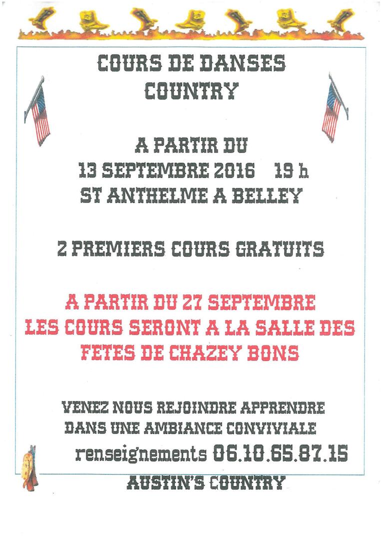 Cours de danse country