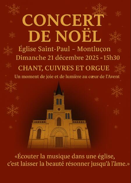 Concert de Noël : chant, cuivre et orgue_Montluçon