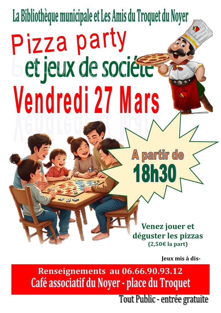 Pizza party et Jeux de société