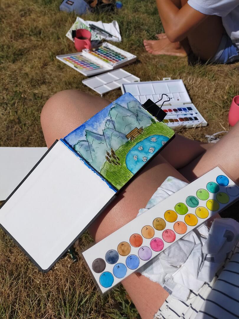 Aquarelle de plein air_Oz-en-Oisans