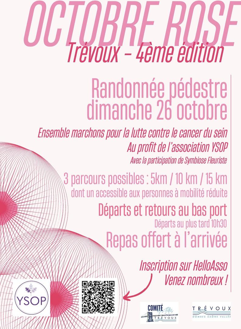 Randonnée pédestre pour Octobre rose_Trévoux