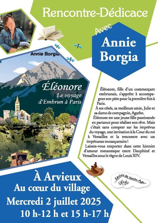 Dédicace par Annie BORGIA_Arvieux