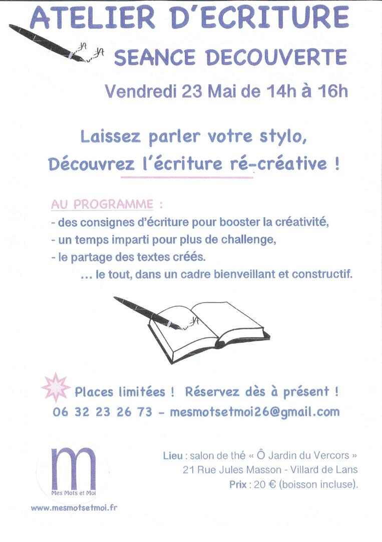 Atelier d'écriture_Villard-de-Lans