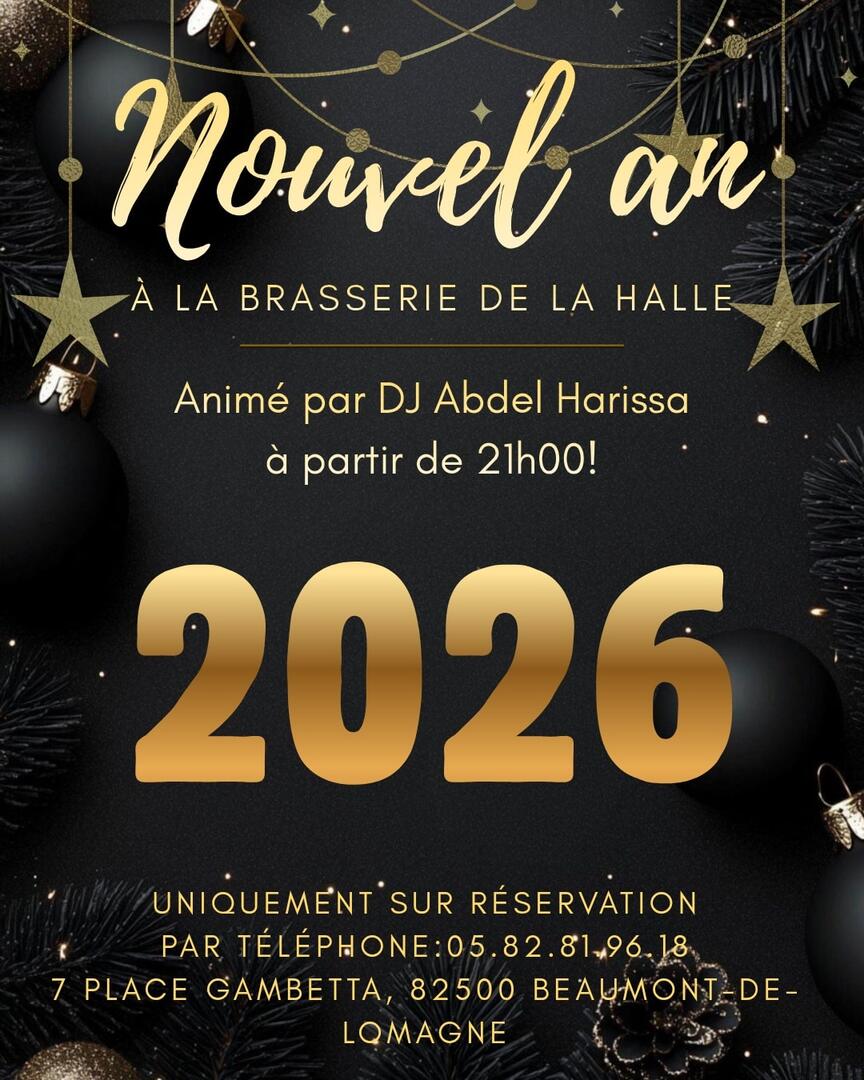 Nouvel An à la Brasserie de la Halle_Beaumont-de-Lomagne