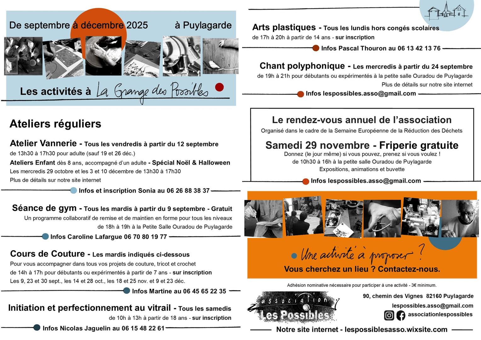 Les activités à la Grange des Possibles_Puylagarde