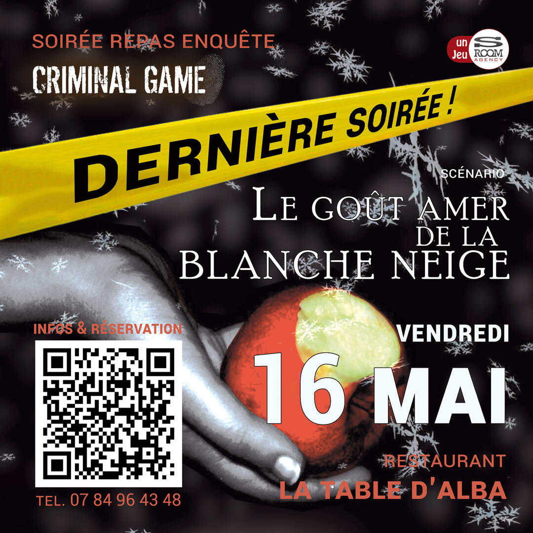 Affiche Murder Party 16 mai 2025 La Table d'Alba