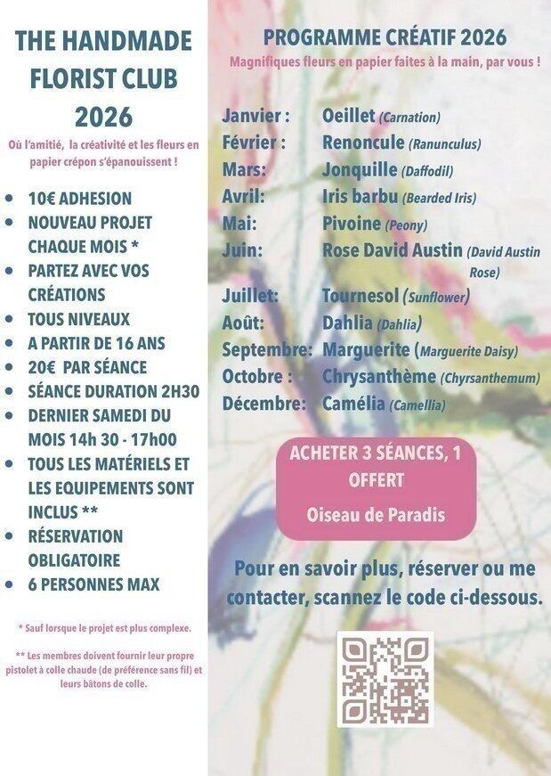 The handmade florist club 2026 - Oeillet_Caylus